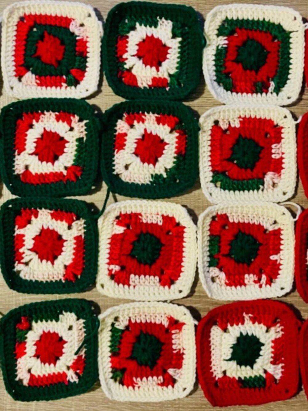 20 Handmade Boxy Squares - Holiday Colors DIY Fashion & Home